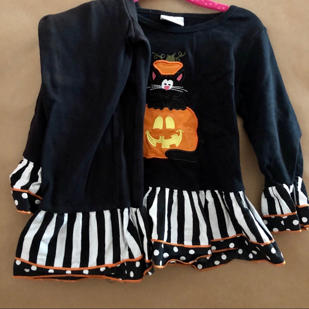 Ann Loren Halloween Pants outfit girls sz 2/3T EUC